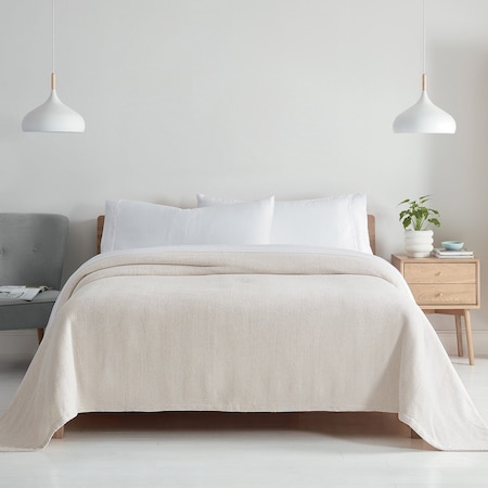 Monarch Brands Aston & Arden Chenille Blanket - Queen, Tan P-BLT-CHN-QN-TN